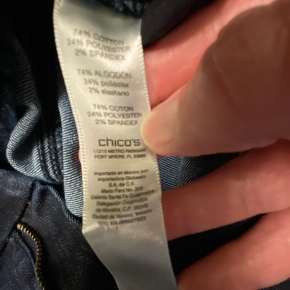 Ladies Chico’s Denim Capri Size 0 - Picture 5 of 6